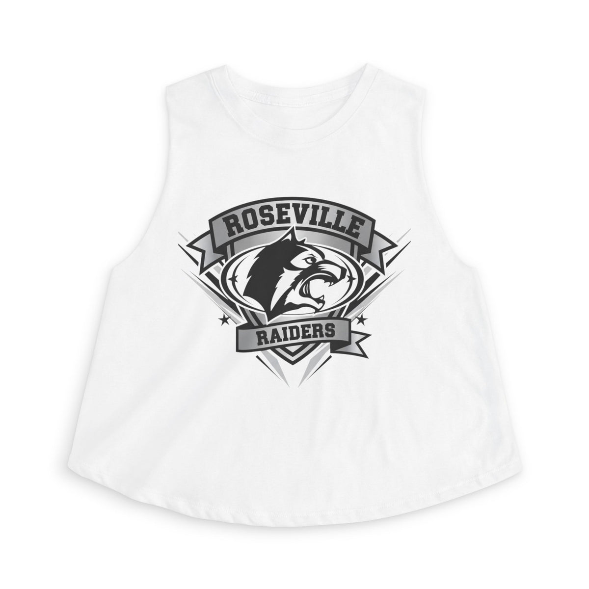 Roseville Raiders Women’s Crop Top – Vintage Mascot Athletic Tank