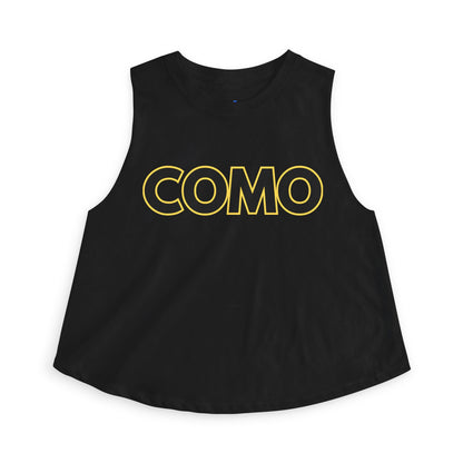 COMO Women's Crop Tank Top — Bold Retro Lettering Summer Crop