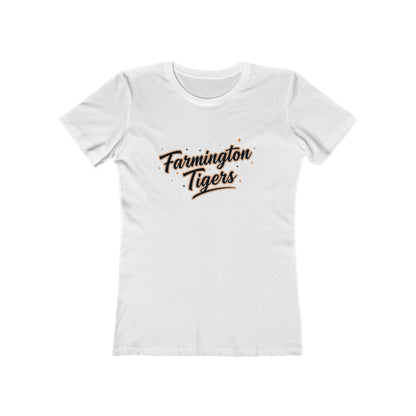 Farmington Tigers Women's Boyfriend Tee – Vintage Script School Spirit Shirt
