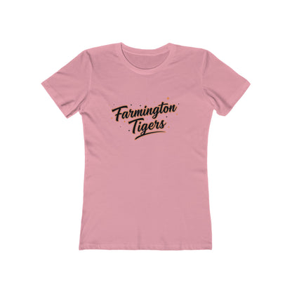 Farmington Tigers Women's Boyfriend Tee – Vintage Script School Spirit Shirt
