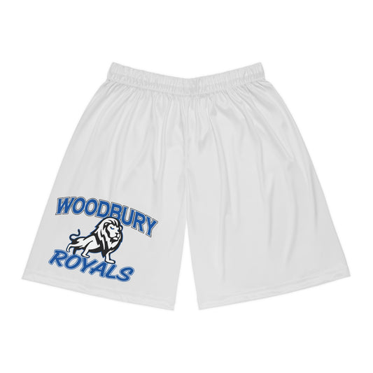 Woodbury Royals Men's White Basketball Shorts