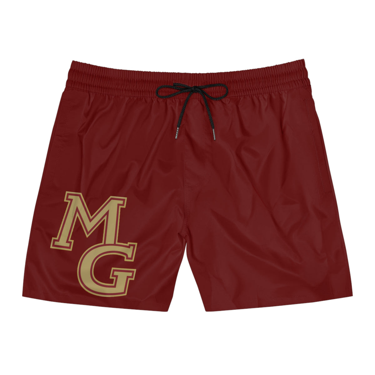 Maple Grove Crimson Stylish Men's Mid-Length Swim Shorts | Perfect for Summer Adventures