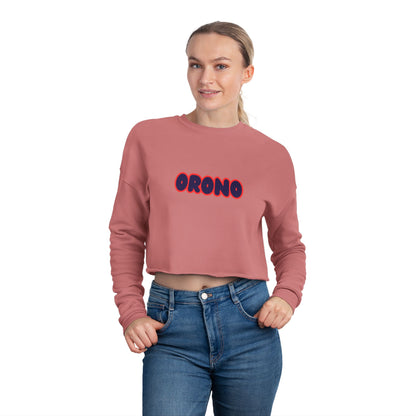 Orono Spartans Trendy Women's Cropped Sweatshirt with Unique Graphic Design
