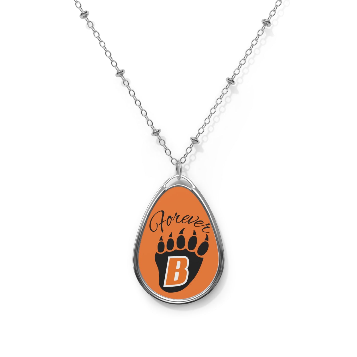 White Bear Lake Bears "Forever" Oval Necklace