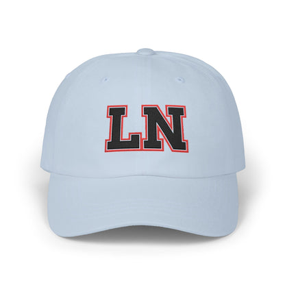 Lakeville North Panthers LN Baseball Cap in light blue with 'LN' logo, ideal for sports and daily wear.