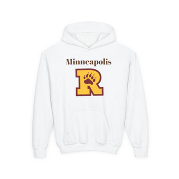 Minneapolis Roosevelt Teddies Youth Hooded Sweatshirt - School Spirit Wear with Bear Paw Print