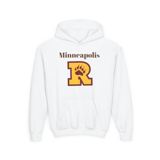Minneapolis Roosevelt Teddies Youth Hooded Sweatshirt - School Spirit Wear with Bear Paw Print
