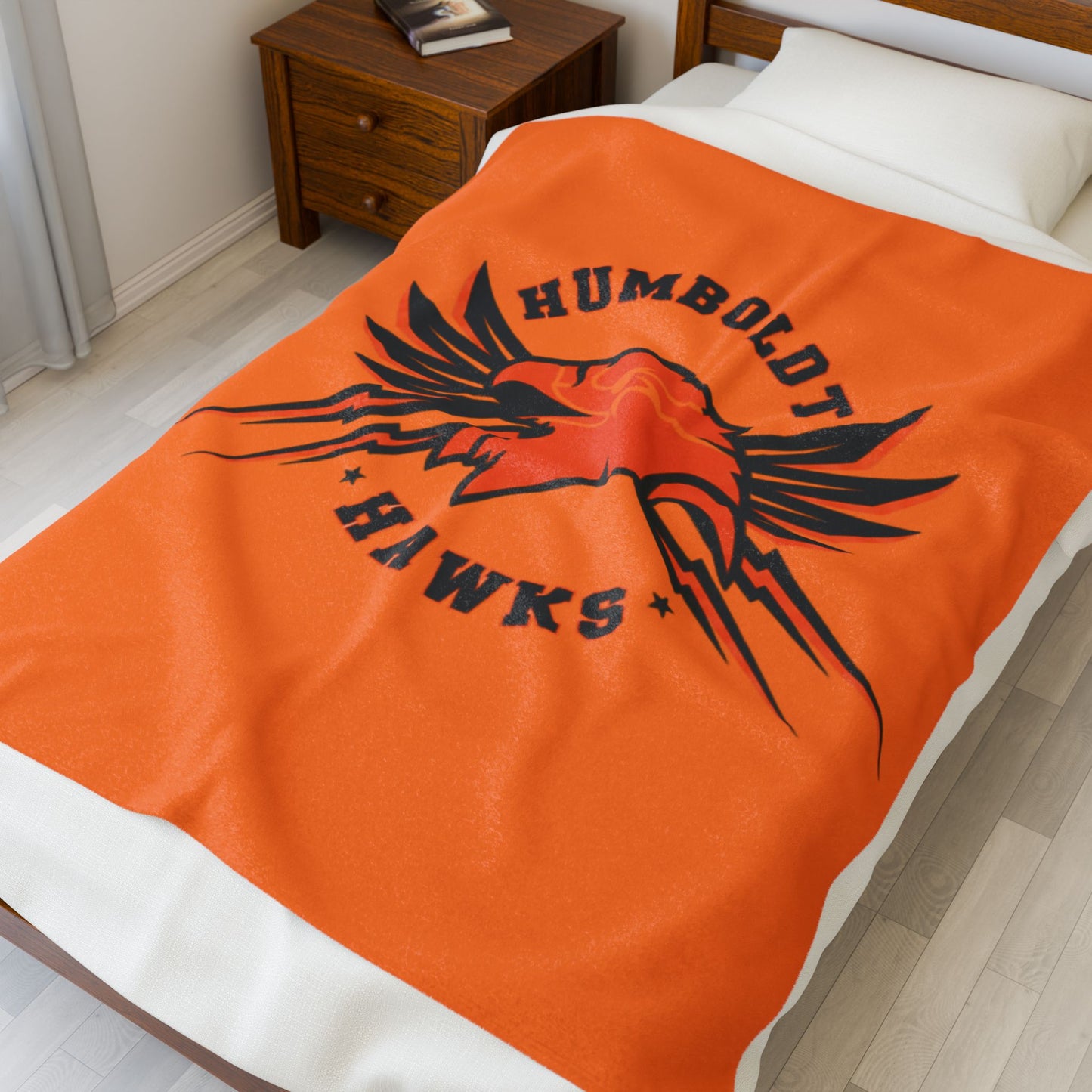 Saint Paul Humboldt Hawks Cozy Velveteen Plush Blanket