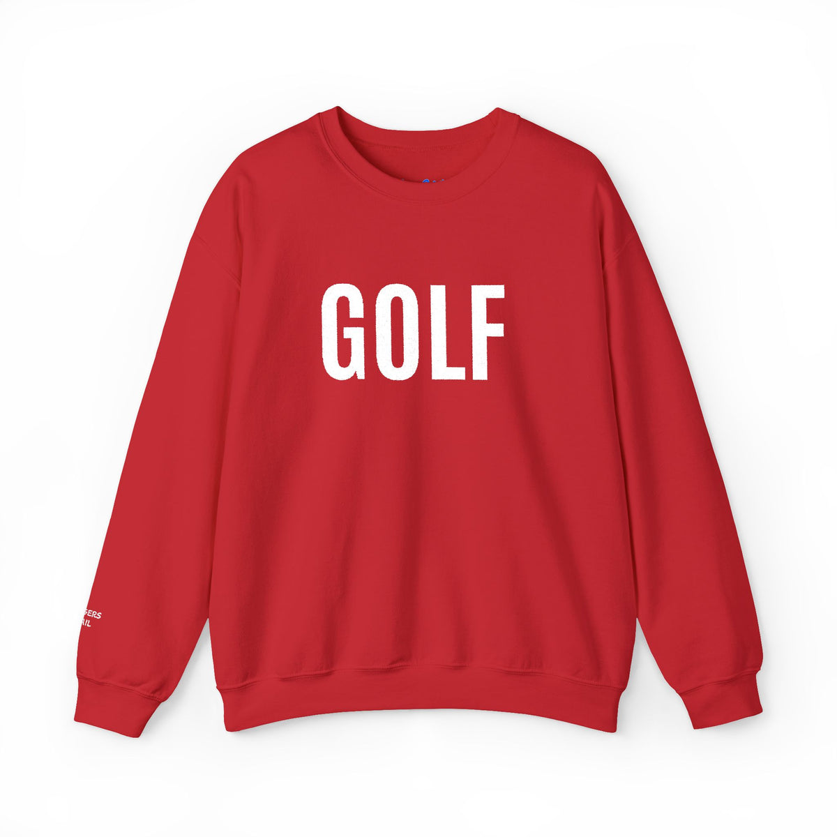 Golf Crewneck Sweatshirt — Classic White Text Golf Sweatshirt