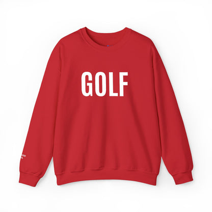 Golf Crewneck Sweatshirt — Classic White Text Golf Sweatshirt