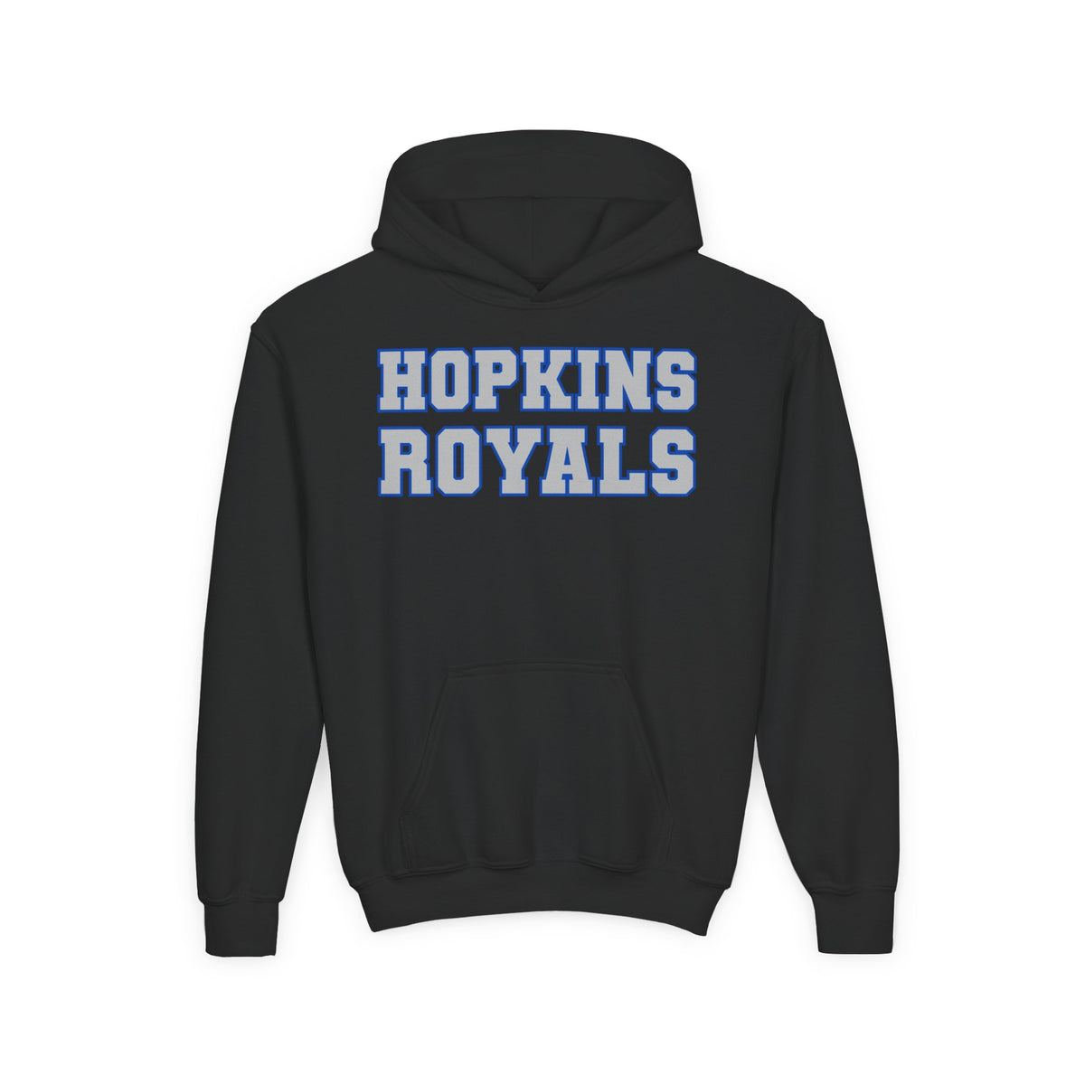 Hopkins Royals Youth Hoodie — Leo Lion Back Logo