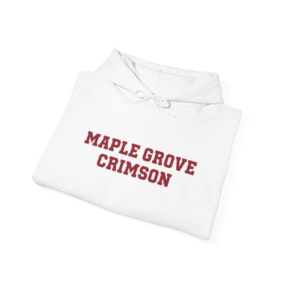 Maple Grove Crimson Unisex Heavy Blend™ Hooded Sweatshirt - Cozy and Stylish for School Spirit