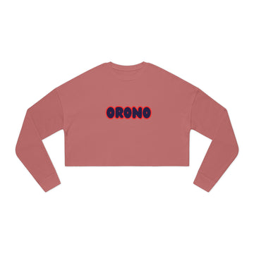 Orono Spartans Trendy Women's Cropped Sweatshirt with Unique Graphic Design