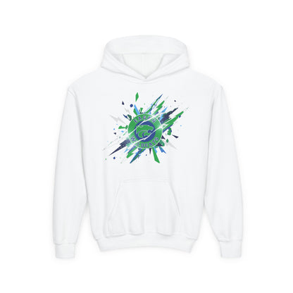 Eagan Wildcats Youth Hoodie —  Green Splash Graphic