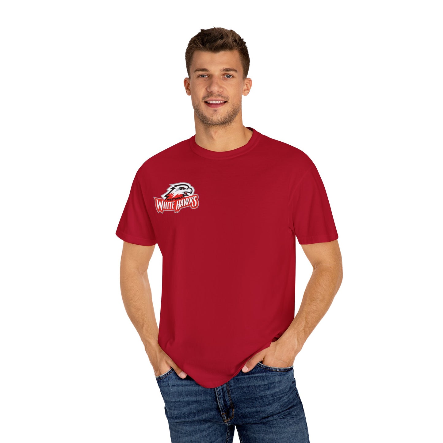 Mound Westonka White Hawks Unisex Garment-Dyed T-Shirt