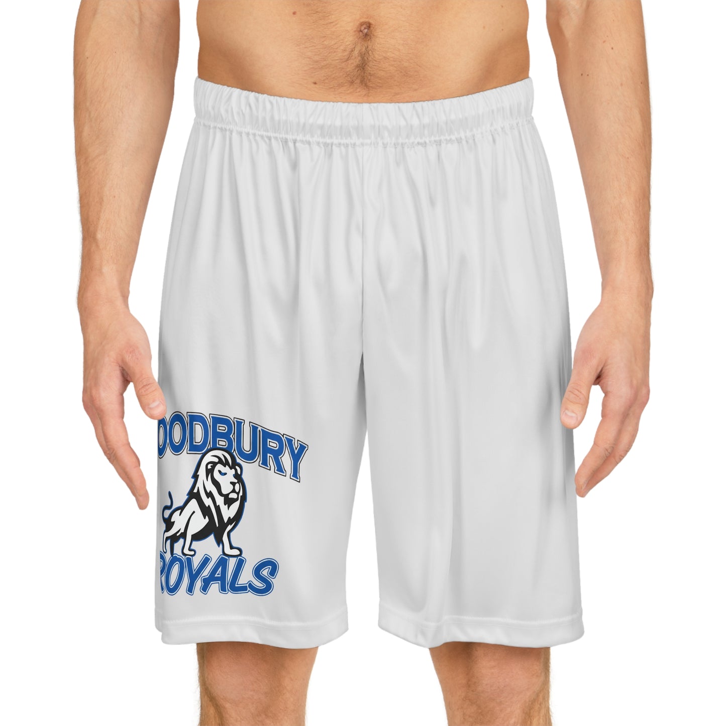 Woodbury Royals Men's White Basketball Shorts