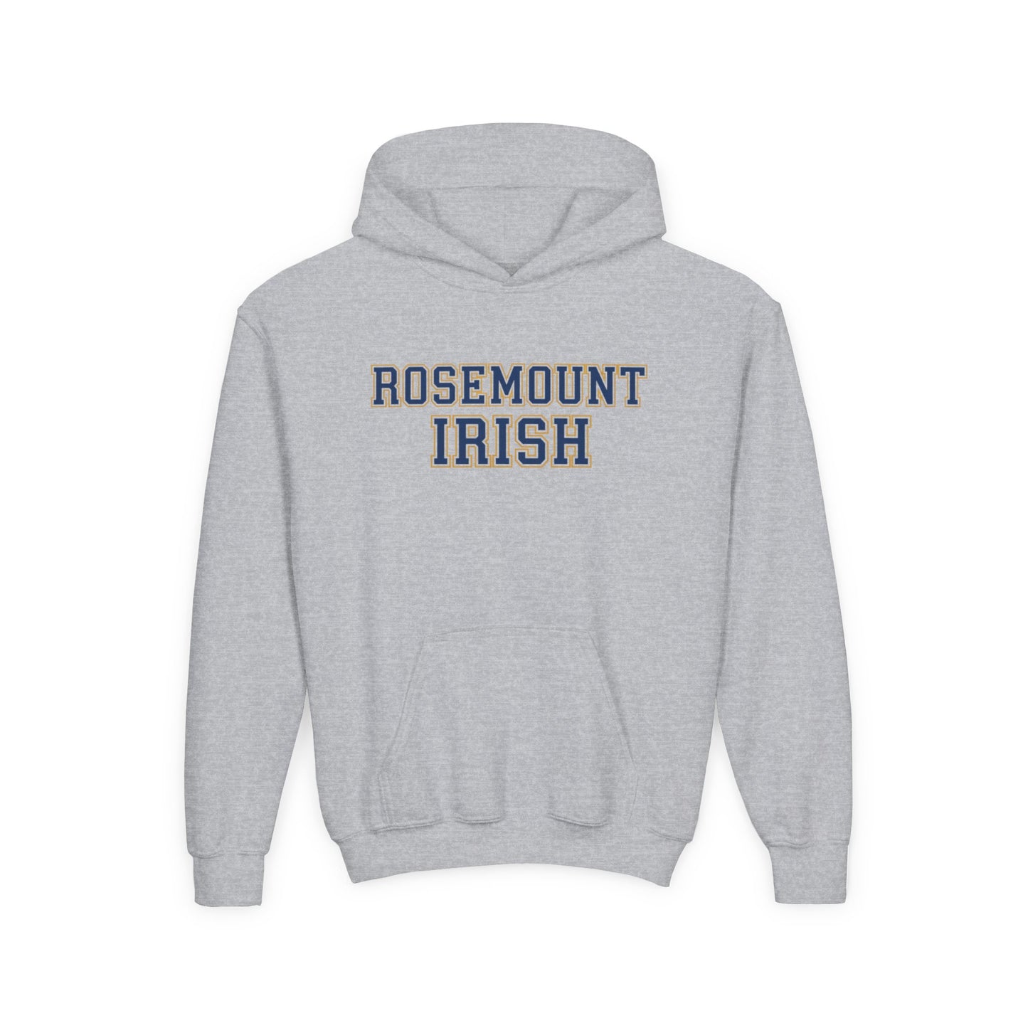 Rosemount Irish Youth Heavy Bold Text Blend Hoodie - Cozy & Stylish Sweatshirt for Kids