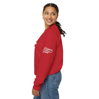 Embroidered Golf Crewneck Sweatshirt — Minimalist Bold Logo Pullover for Golfers